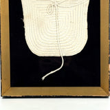 Tender and Minimalistically Satisfying Hand-quilted Baby Bib, Framed as Found