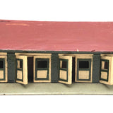 Wonderful Double Sided Folk Art Model Stables with Opening Doors