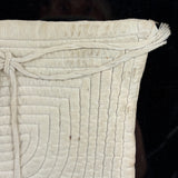 Tender and Minimalistically Satisfying Hand-quilted Baby Bib, Framed as Found