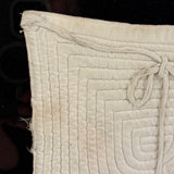 Tender and Minimalistically Satisfying Hand-quilted Baby Bib, Framed as Found