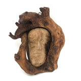 Man of the Wood, Great Old Dramatically Encircled Carved Burl Face