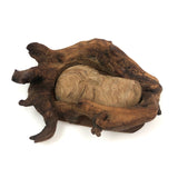 Man of the Wood, Great Old Dramatically Encircled Carved Burl Face