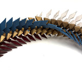 Huge Old Crown of Thorns Whimsy Garland in Red, White, Blue and Gold, (in Two Parts)
