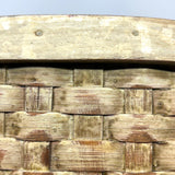 Gorgeous Large c. 1900 American Splint Basket in Best Old Paint (Inside and Out)