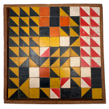 Early Set of 81 Color Cubes with Best Paint in Homemade Wood Framed Box