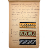 Ray Hayden's c. 1903 Pattern and Decoration Notebook with Lovely Hand-drawn Studies