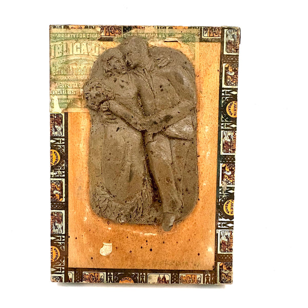 Romeo Y Julieta, Betty Heredia Snyder Rees Sculpted Clay Lovers On Cigar Box