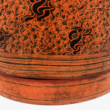 Beautiful Antique Burmese Lacquer Betel Box with Interior Tray