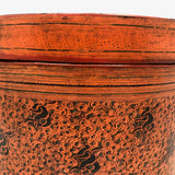 Beautiful Antique Burmese Lacquer Betel Box with Interior Tray