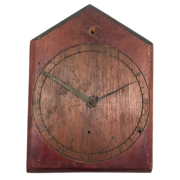 Fred Lant's 1898 Hand-carved Folk Art Clock Dial