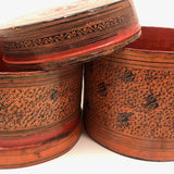 Beautiful Antique Burmese Lacquer Betel Box with Interior Tray