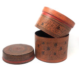 Beautiful Antique Burmese Lacquer Betel Box with Interior Tray