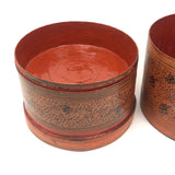 Beautiful Antique Burmese Lacquer Betel Box with Interior Tray