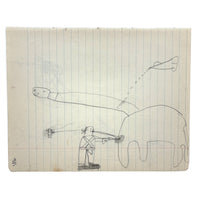 Excellent Double-sided Kid Drawing #1 (Dinosaur?)