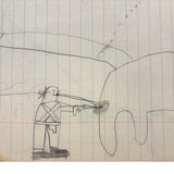 Excellent Double-sided Kid Drawing #1 (Dinosaur?)