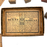 Small Early Richter Stone Anchor Blocks Set with Original (Well Worn) Inserts