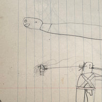 Excellent Double-sided Kid Drawing #1 (Dinosaur?)