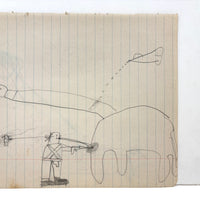 Excellent Double-sided Kid Drawing #1 (Dinosaur?)