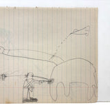 Excellent Double-sided Kid Drawing #1 (Dinosaur?)
