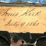 Louis Kirk's 1860 Leather and Hand-marbled Bill Holder with Month + Alphabet + Sundries Tabs