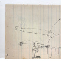 Excellent Double-sided Kid Drawing #1 (Dinosaur?)