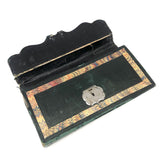 Louis Kirk's 1860 Leather and Hand-marbled Bill Holder with Month + Alphabet + Sundries Tabs