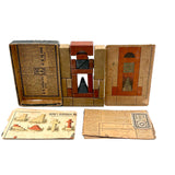 Small Early Richter Stone Anchor Blocks Set with Original (Well Worn) Inserts