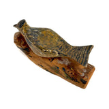 Charming c. 1950s Maine Folk Art Carved and Painted Ruffled Grouse