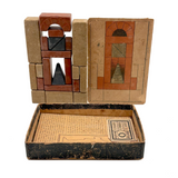 Small Early Richter Stone Anchor Blocks Set with Original (Well Worn) Inserts