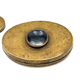 Cool Vintage Brass Tobacco/Tinder Box with Magnifying Lens (for Fire Starting)