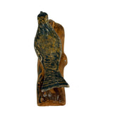 Charming c. 1950s Maine Folk Art Carved and Painted Ruffled Grouse