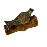 Charming c. 1950s Maine Folk Art Carved and Painted Ruffled Grouse