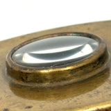 Cool Vintage Brass Tobacco/Tinder Box with Magnifying Lens (for Fire Starting)