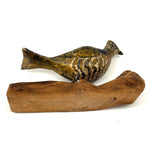 Charming c. 1950s Maine Folk Art Carved and Painted Ruffled Grouse