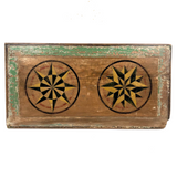 Antique Pennsylvania Folk Art Painted Panel with Hex Stars