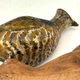 Charming c. 1950s Maine Folk Art Carved and Painted Ruffled Grouse