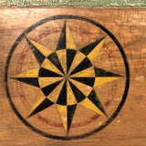 Antique Pennsylvania Folk Art Painted Panel with Hex Stars