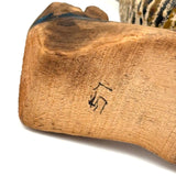 Charming c. 1950s Maine Folk Art Carved and Painted Ruffled Grouse