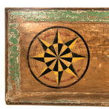 Antique Pennsylvania Folk Art Painted Panel with Hex Stars