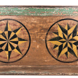 Antique Pennsylvania Folk Art Painted Panel with Hex Stars