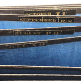 Louis Kirk's 1860 Leather and Hand-marbled Bill Holder with Month + Alphabet + Sundries Tabs