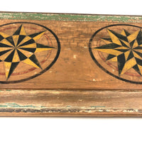 Antique Pennsylvania Folk Art Painted Panel with Hex Stars