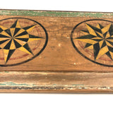 Antique Pennsylvania Folk Art Painted Panel with Hex Stars