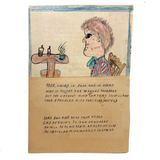 Living in Fear and Dread...Strange and Timely Naive Measles Drawing with Poem