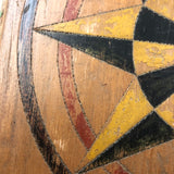 Antique Pennsylvania Folk Art Painted Panel with Hex Stars