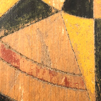 Antique Pennsylvania Folk Art Painted Panel with Hex Stars