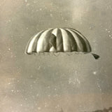 Parachuter Falling to Earth, Poignant Pair of Old Photos