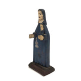 Wonderfully Primitive Carved Polychrome Folk Art Madonna with Baby Jesus