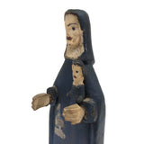 Wonderfully Primitive Carved Polychrome Folk Art Madonna with Baby Jesus