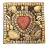 True Victorian Seashell Decorated Box with Heart (and Bright Pink Lining)